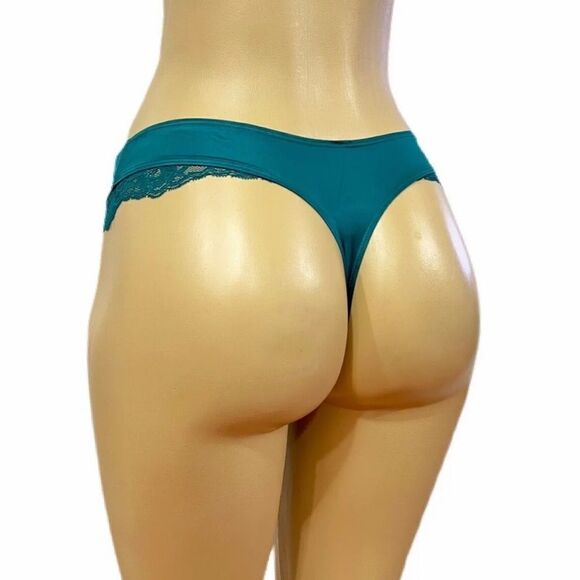 Victorias Secret Very Sexy Satin Micro Lace Crystals detail thong panty Cypress - Picture 6 of 9